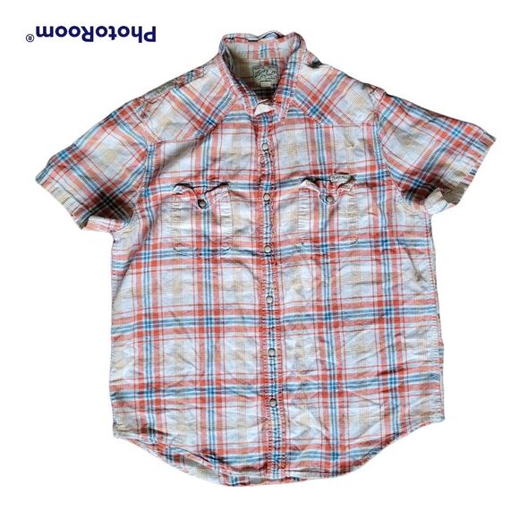 Lucky Brand Other - 🎉🎉HP!🎈🎈Lucky Brand Plaid Short Sleeve Button-Down Shirt - L